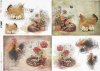 papel de arroz decoupage gallinas, pollos, gallos*Reispapier Decoupage, Hühner, Hähne*рисовая бумага декупаж цыплят, куры, петухи